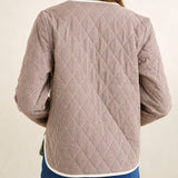 London Check Reversible Quilted Jacket - Chocolate