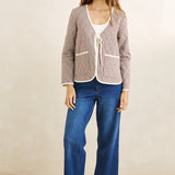 London Check Reversible Quilted Jacket - Chocolate