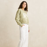 Sun and palm crew neck