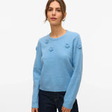 Rose Neck Pullover - Glacier Lake Melange