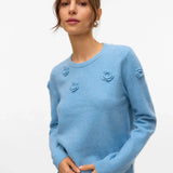 Rose Neck Pullover - Glacier Lake Melange