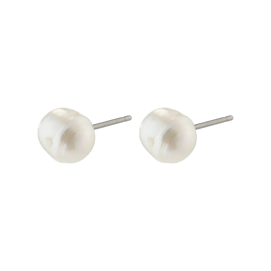 Boucles d'oreilles de perles d'eau douce Emory - Argent